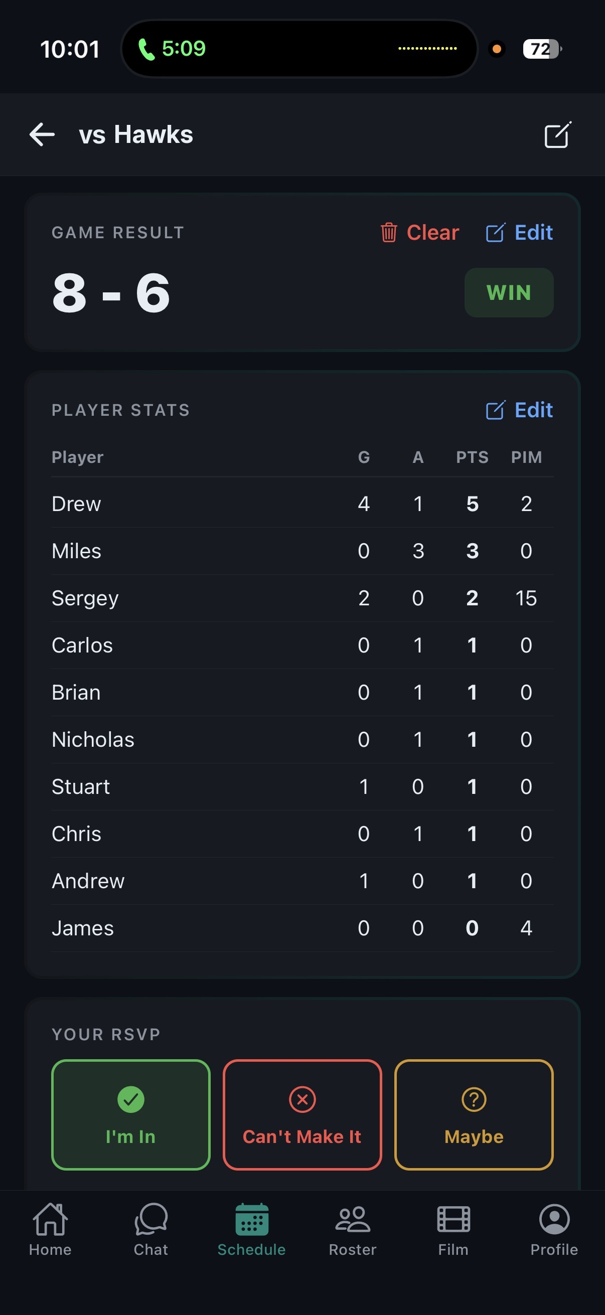 Player Stats